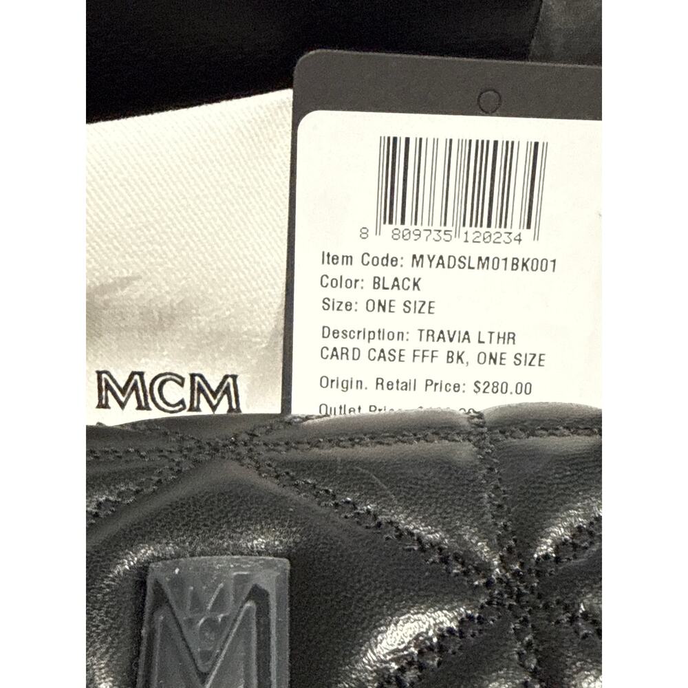 MCM Travia Quilted Leather Card Case – Authentic Black NWT - Picture 15 of 15